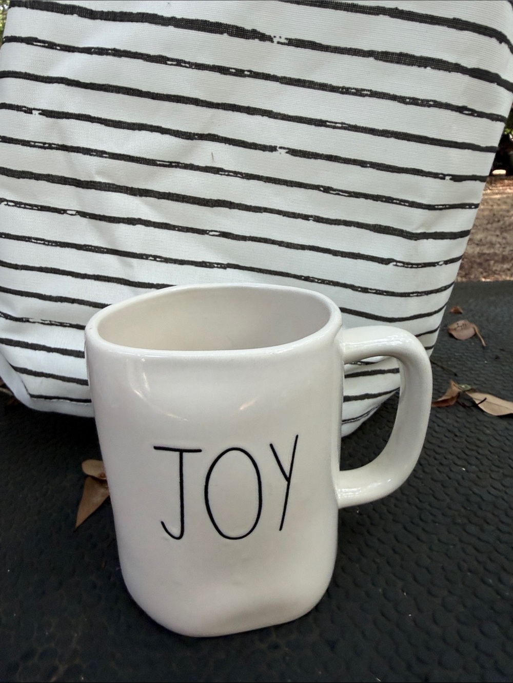 White JOY Ceramic Mug - Home Dining